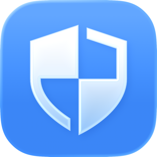 The Blue Guard app icon, a blue shield.